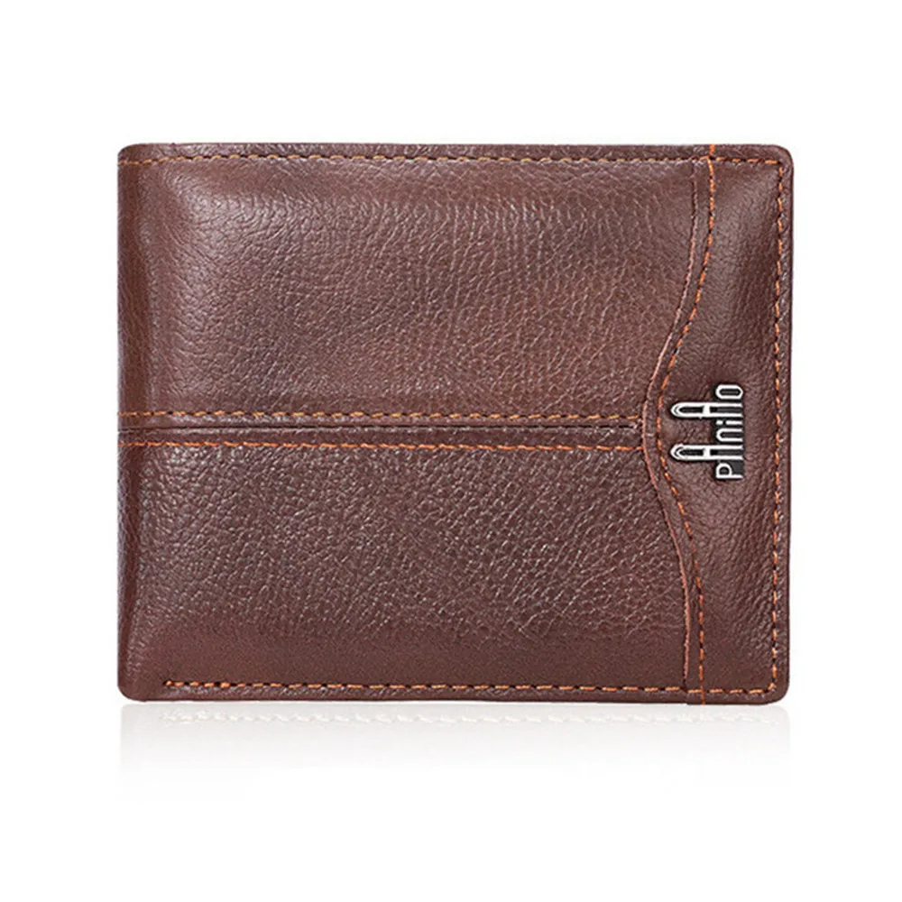 Мужские кошельки на молнии из натуральной кожи винтажные тонкие мужские для