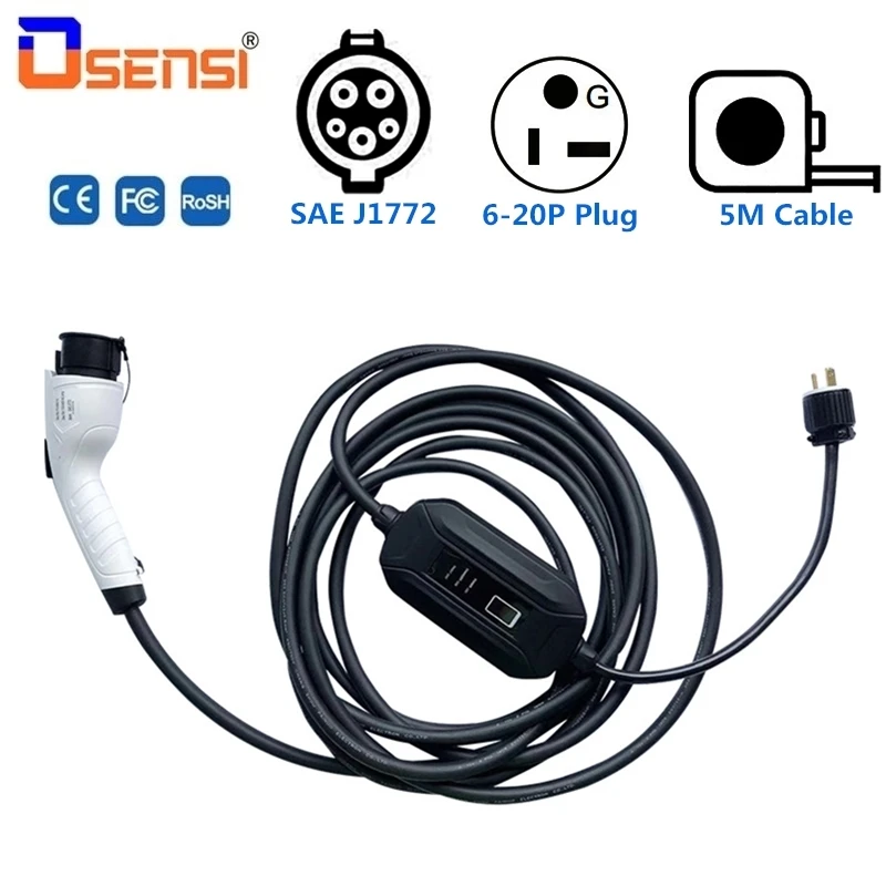 Разъем зарядного устройства для электромобиля 16 А тип 1|Кабели и коннекторы