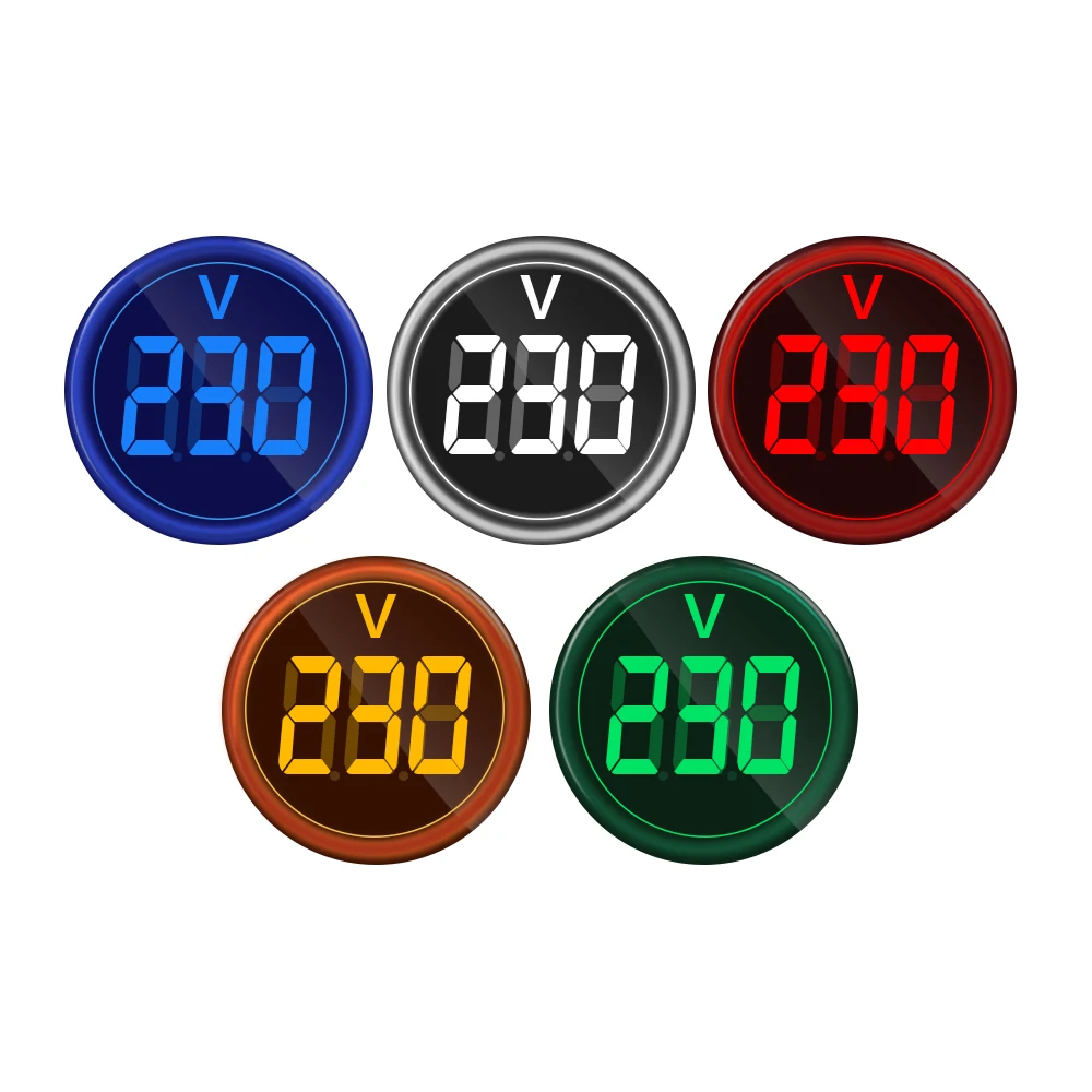 Цифровой дисплей Калибр вольт измеритель напряжения Индикатор сигнальная лампа