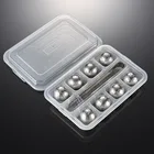 Кубик льда из нержавеющей стали с зажимом, 8 шт.