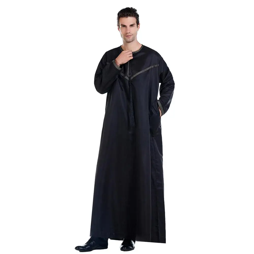 Ramadan Muslim Men Clothing Jubba Thobe Long Dress Pakistan dubai arab Djellaba Kaftan Abaya Islamic prayer Robe Worship Service