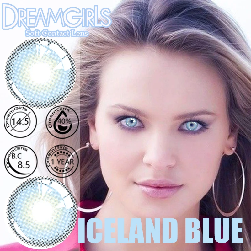 

Dreamgirls Исландская серия, Натуральные Цветные линзы для глаз, 2 шт., цветные контактные линзы для глаз, красота, контактные линзы, косметика для...