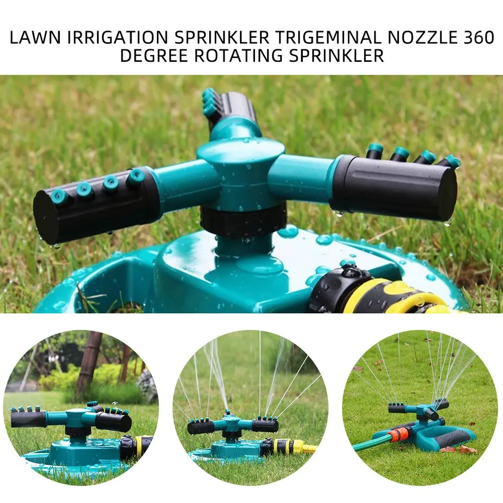 Adjustable Trigeminal Nozzle 360 Degree Rotating Refraction SprinklersWater Saving Atomizing Garden Irrigation Lawn Spray Head | Дом и сад