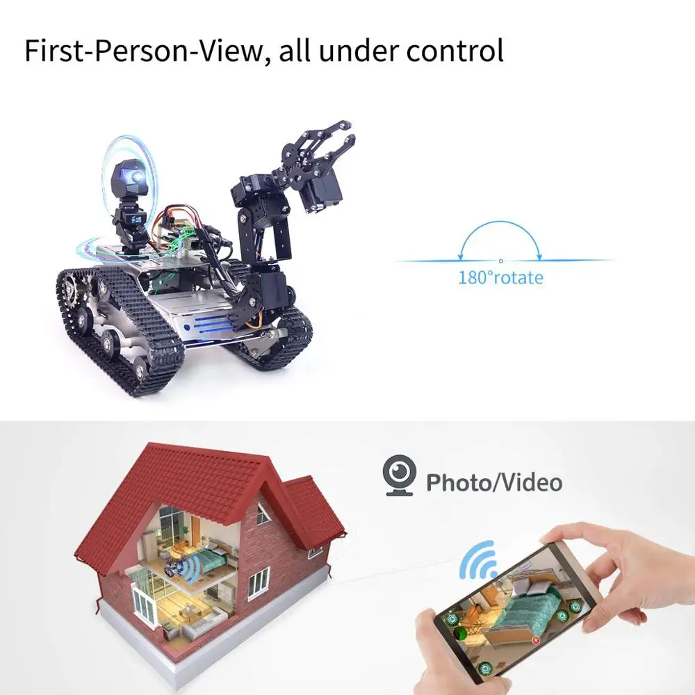 Verkauf Smart Roboter Auto Kit Für Raspberry Pi, WiFi/Bluetooth Steuer, Pfad Planung, Programmierbare Roboter Kit