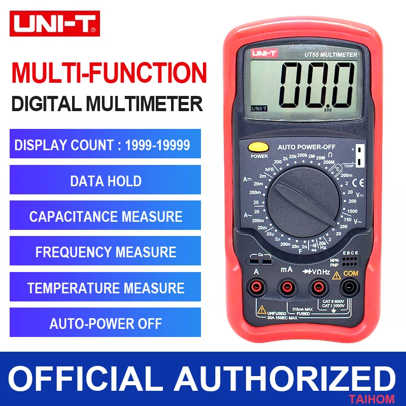 UNI-T Цифровой мультиметр Профессиональный UT51 серия AC DC напряжение конденсатор