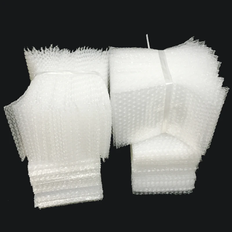 

50PCS Plastic Wrap Envelope White PE Clear Bubble Mailer Shockproof Bag Double Film Bubble Packaging Bags Size Collection