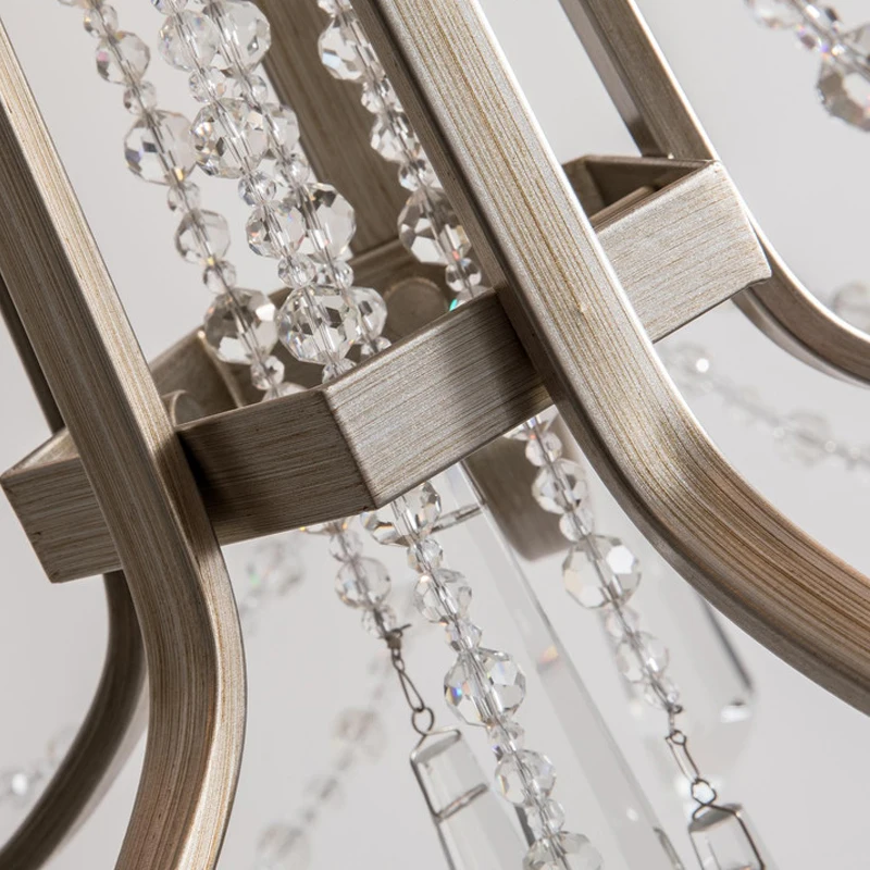 Современный хрустальный настенный светильник Матовый Серебряный прикроватный