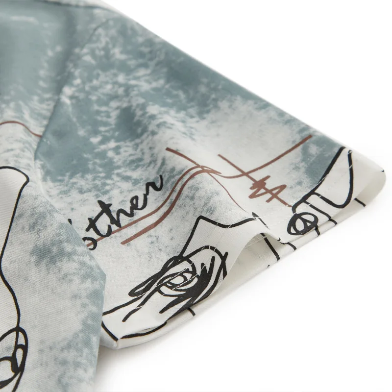 

Men's Summer 2021 fashion creative print loose casual men's short sleeves