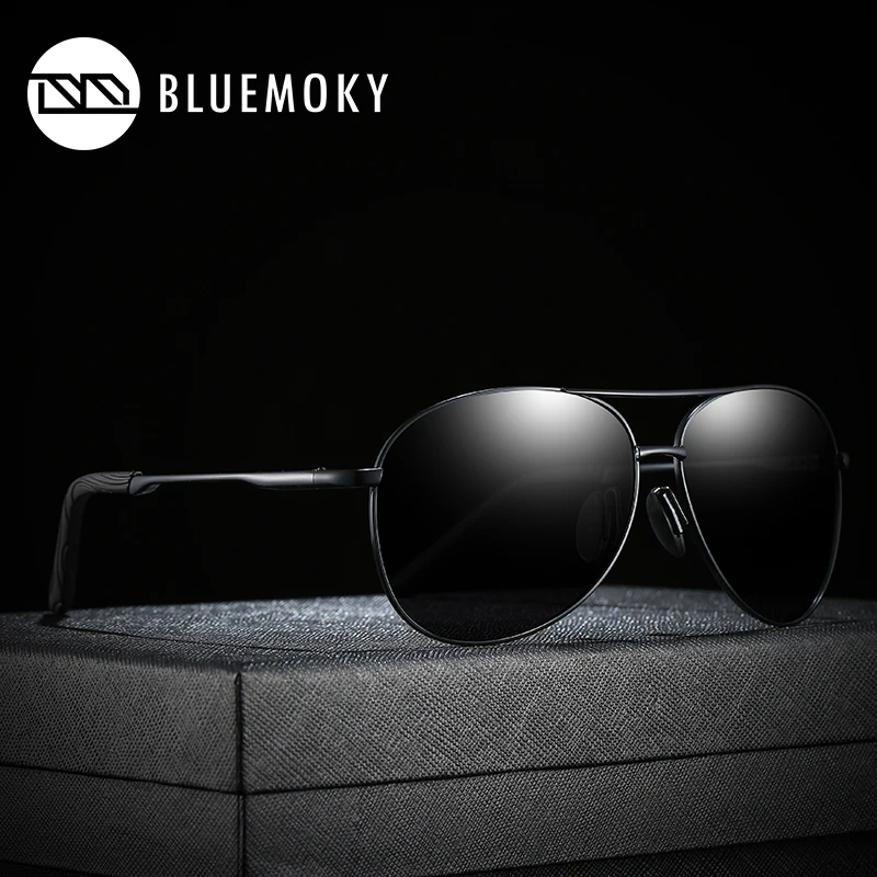 BLUEMOKY Classic Aviation Sunglasses Men Polarized UV400 Protection Metal Frame shades Pilot Driving Fishing Goggles Sun Glasses |