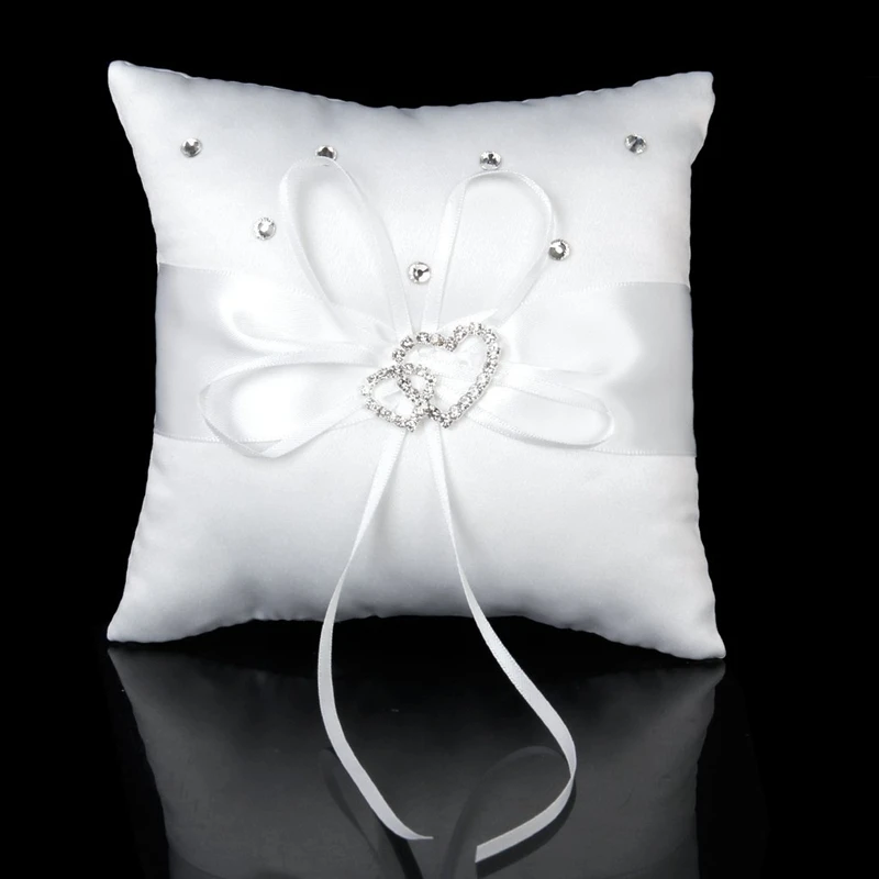 

2 pcs White Flower Girl Basket Crystal Rhinestones Decor and 1 pcs