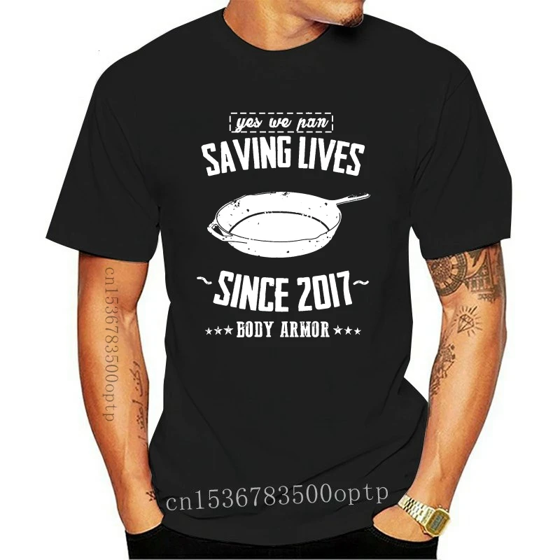 

New Men T shirt s PUBG Pan Saving Lives Since Meme Funny Black S-3XL Size funny t-shirt novelty tshirt women