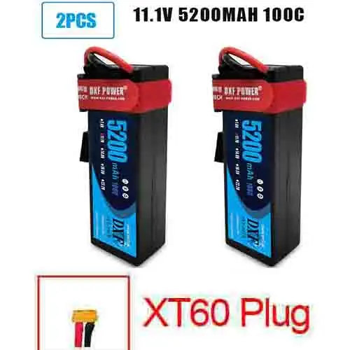 DXF 2 шт батарея lipo 2S 3S 7000mah 3500mah 11,1 V 5200mah Hardcase 100C 200C 11,1 V 2700mah 30C для дрона вертолета 1/8 RC автомобиля - Цвет: 2PCS5200SOFTXT60
