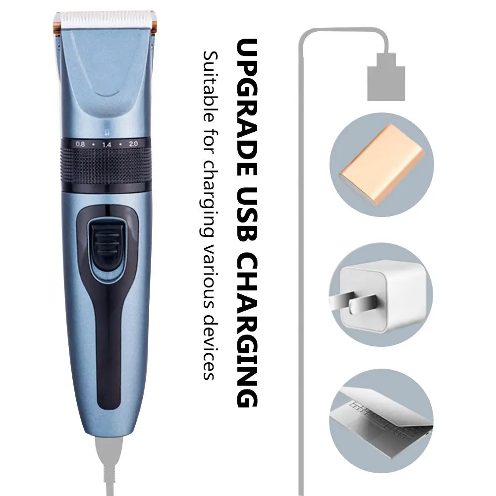 

Electrical Dog Cat Hair Trimmer USB Charging Pet Hair Clipper Rechargeable Low-noise Hair Remover Grooming Hair Cutter Machine