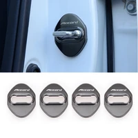 stainless steel for honda accord 10th 2018 2019 2020 car accessories door lock buckle protector cover trim stickercar styling