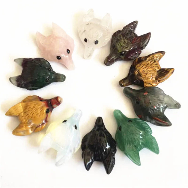 

Натуральные Резная Голова волка, кристалл, духовное исцеление, драгоценные камни для продажи, 1 шт.