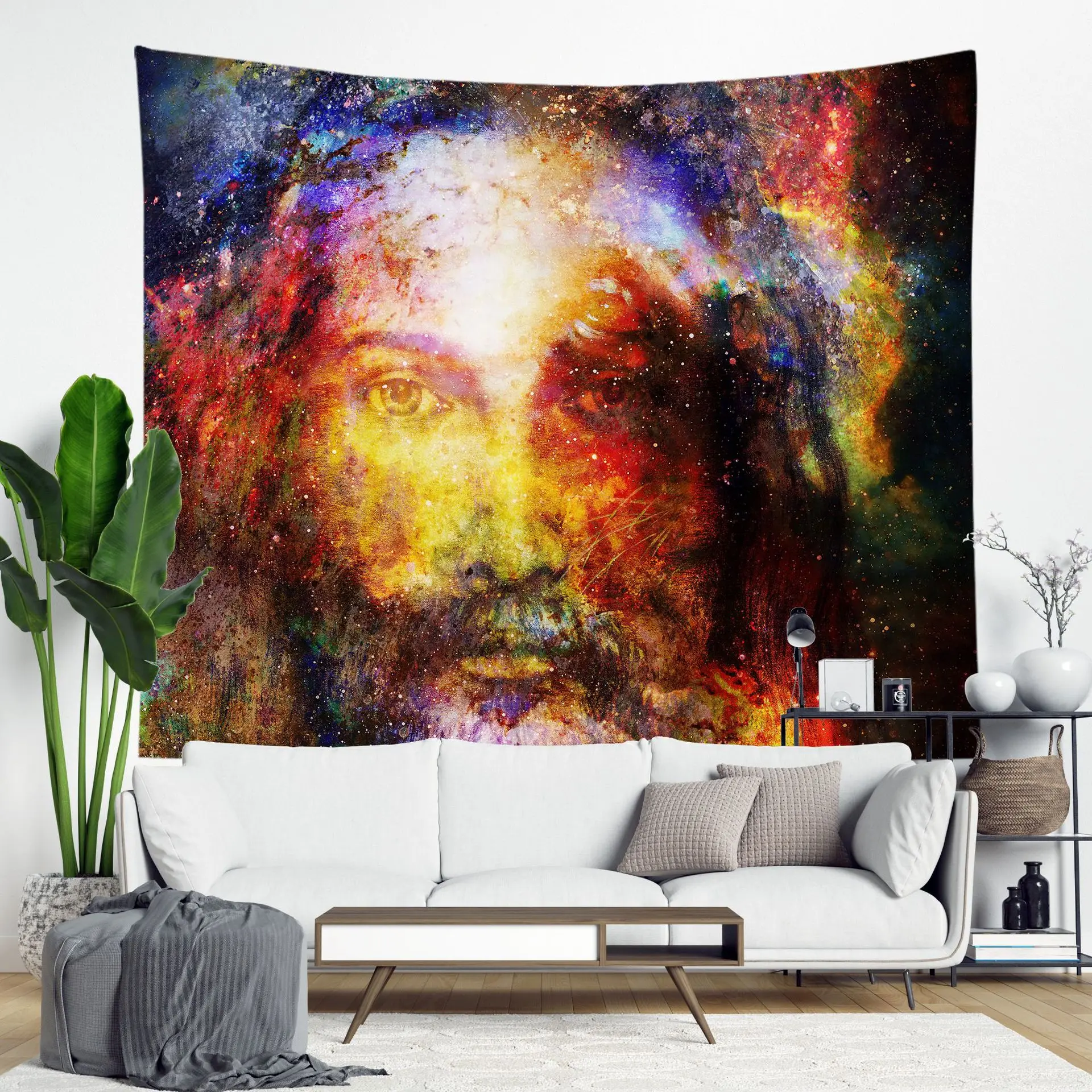 Подвесной тканевый фон в скандинавском стиле христианская гобелен Иисус