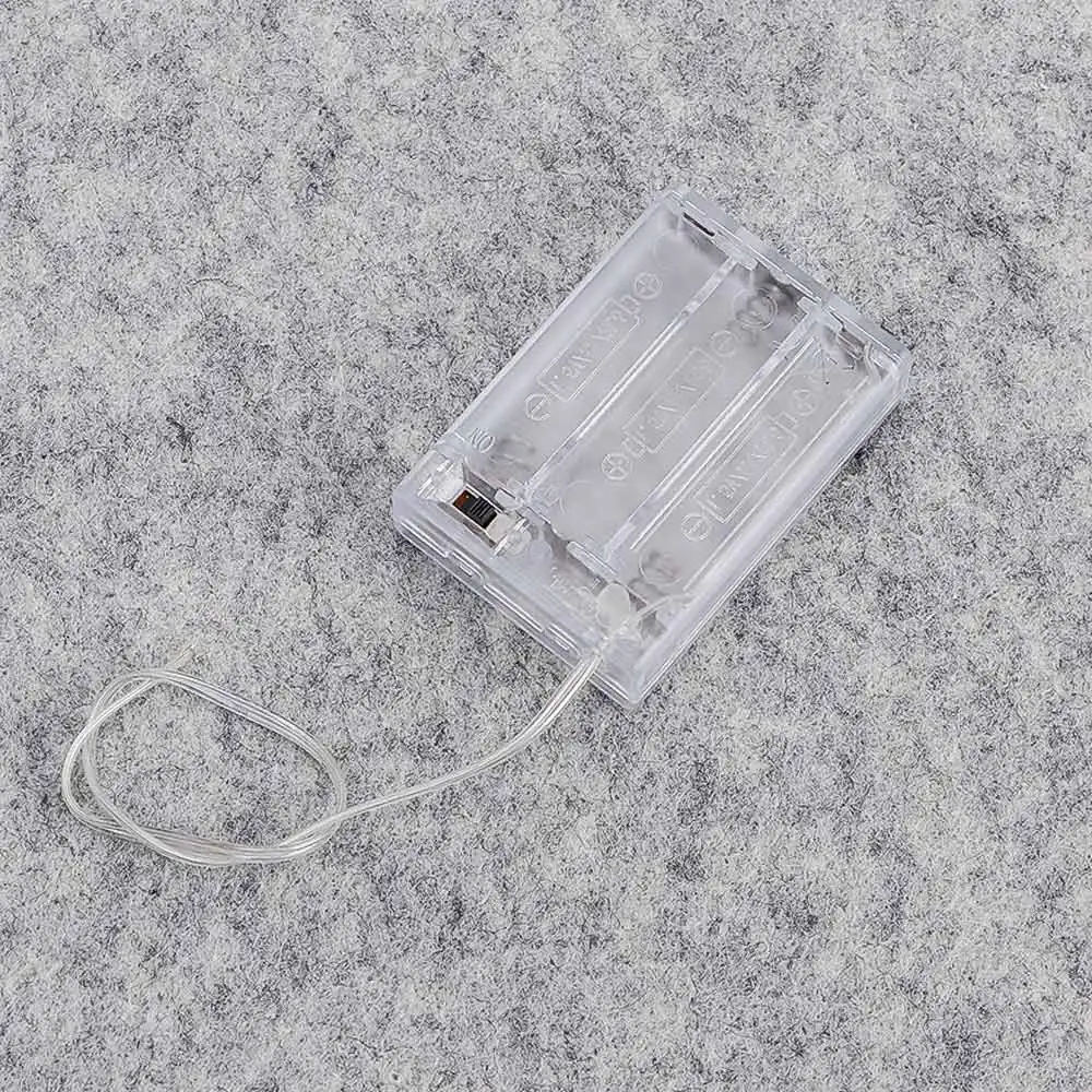 1 шт. прозрачный чехол с переключателем для аккумуляторов 2AA/3AA |