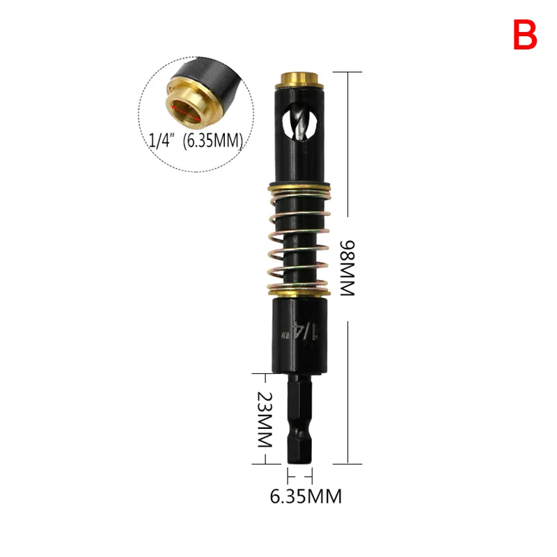 

HSS Brass Hinge Twist Drill Bits 1/4 "and 5mm Screw Hole Saw Reaming Tool