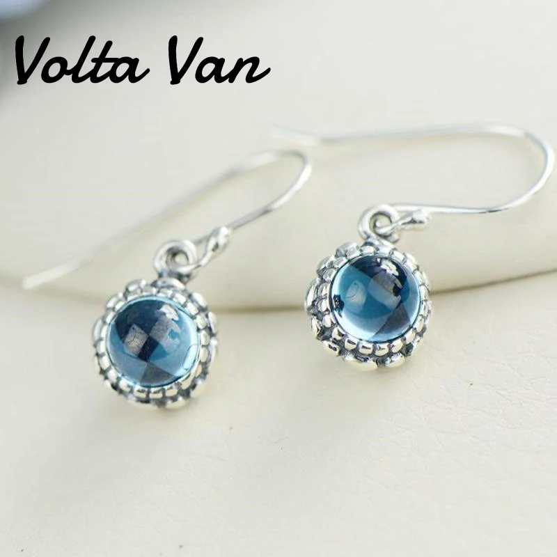 

Volta Van Women Drop Earrings Topaz Pendientes Plata 925 Sterling Silver 2022 New Fine Jewelry Elegant Bud Fashion Earrings