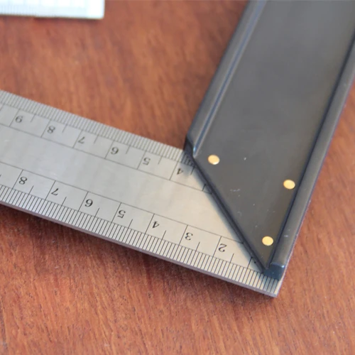 Stainless Steel Square Right Angle Ruler Double-sided Square Effective Measurement Length 25cm Handheld Woodworking Tools