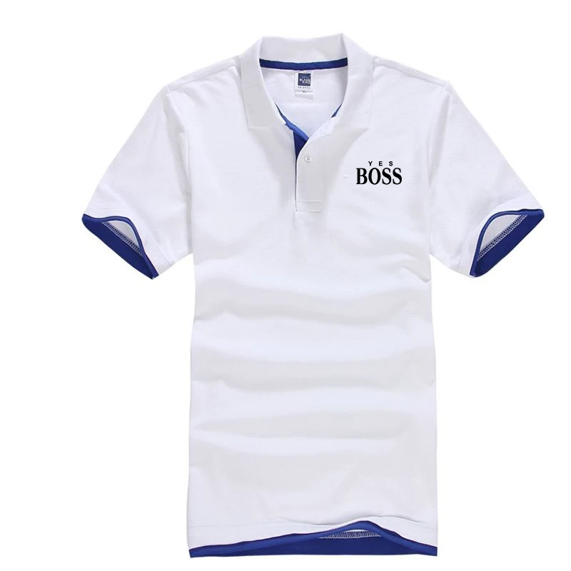 

2021 New Original Brand YES BOSS Polo Shirt Men Tops Summer Short Sleeve Fashion Clothing Cotton Mans Tee Shirt 3-3XL