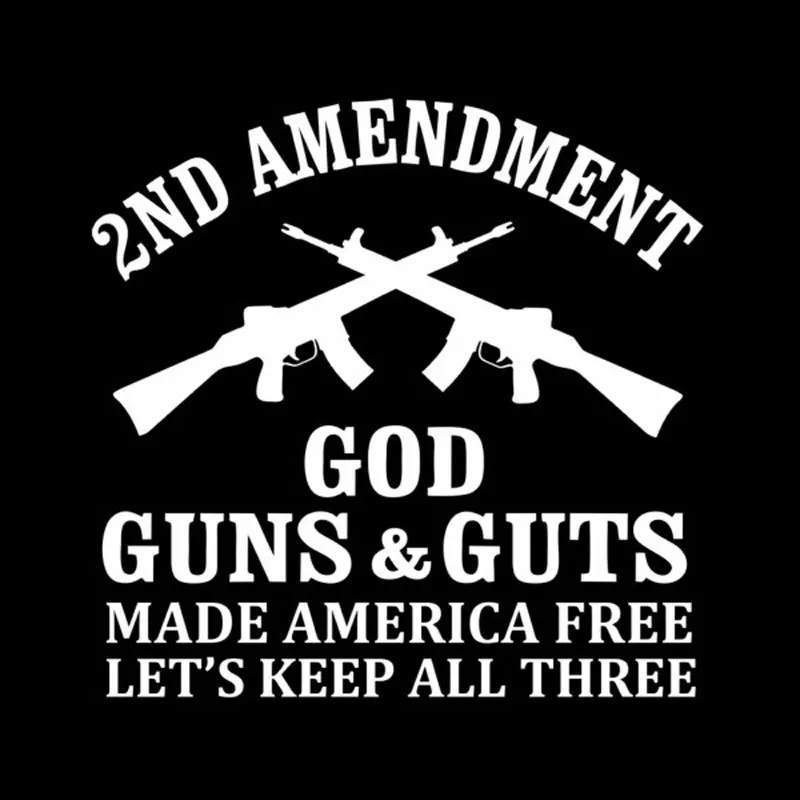 

Creative Dieu Guns & Guts Made America Let's Free Keep All Three Body Car Sticker Body Car Body PVC 14cm X 14cm