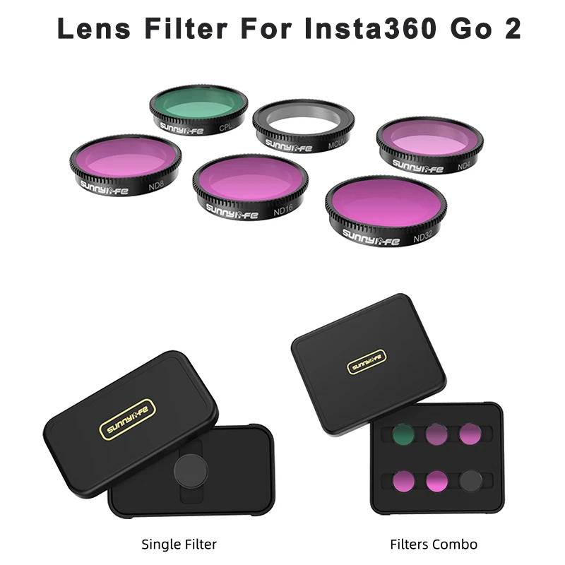 

Lens Filter ND 4 8 16 32 MCUV CPL Filter Sets For Insta360 Go 2 Sports Camera Filter Accessories Insta360 Go2 Camera Accessories