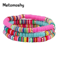 2020 heishi bracelet set 3pcs friendship bracelets vsco boho beaded bracelet for women stretch rainbow bracelet summer jewelry