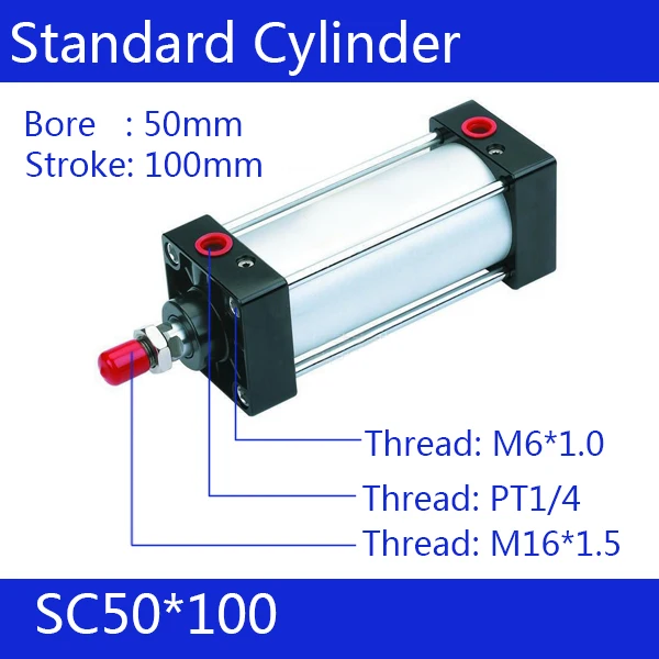 SC50 * 100 50 мм диаметр ход SC50X100 SC серии одноштока Стандартный Пневматический