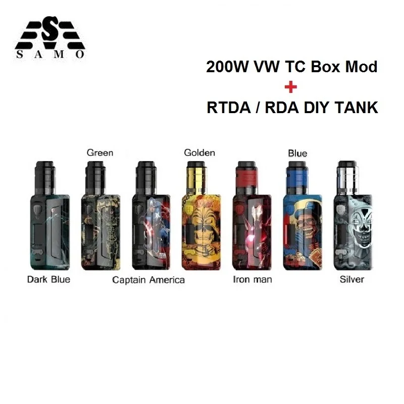 Engeston 200 Вт VW TC коробка мод Vapes Мода Поддержка Двойной 18650 батарея электронная