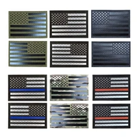 new spot us flag ir chapter reflective black american flag tactical morale chapter embroidery armband reflective effect