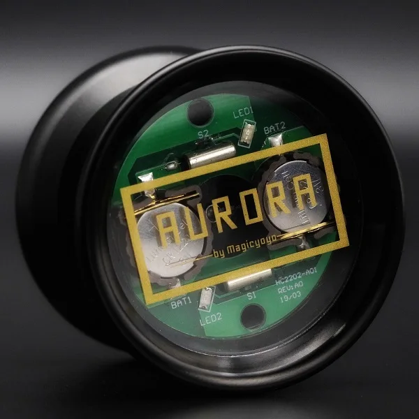 Black (Blue Light) Волшебный йо-Y02-Aurora, светильник йо-йо, профессиональный не реагирующий йо-йо, светодиодный светильник Лидер продаж, детские игрушки, подарки для детей - Цвет: Black (Blue Light)