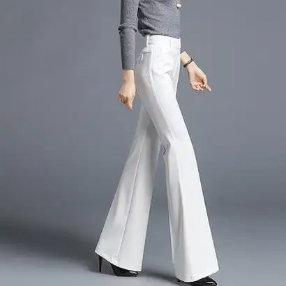 New Fashion Long Wide Leg Pants Women Solid Loose High Waist Maxi Pants Feminine Summer Casual Flare Pants Trousers AE898