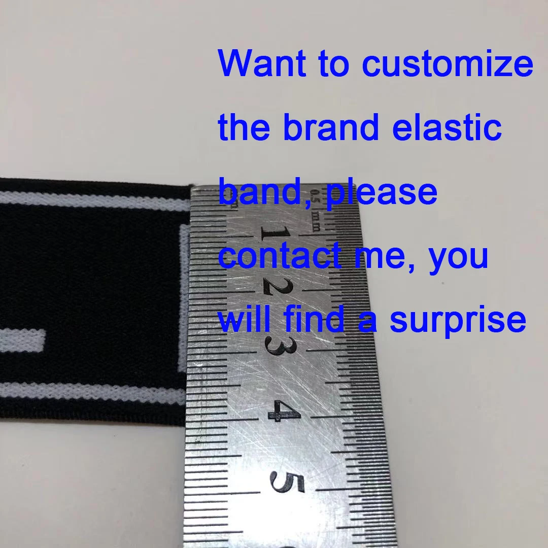

3/6/10/45 yards jacquard elastic band webbing high quality customized English brand