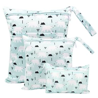 reusable diaper bag wetbag polar bear printed pul maternity bags menstrual nursing pad stroller diaper bags wet bag washable