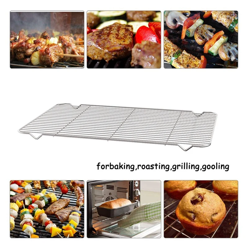 

3 Pcs Stainless Steel Cooling Rack,Non-Stick Cake Cooling Rack,Baking Rack for Cooking and Baking Grill Cooling,Etc