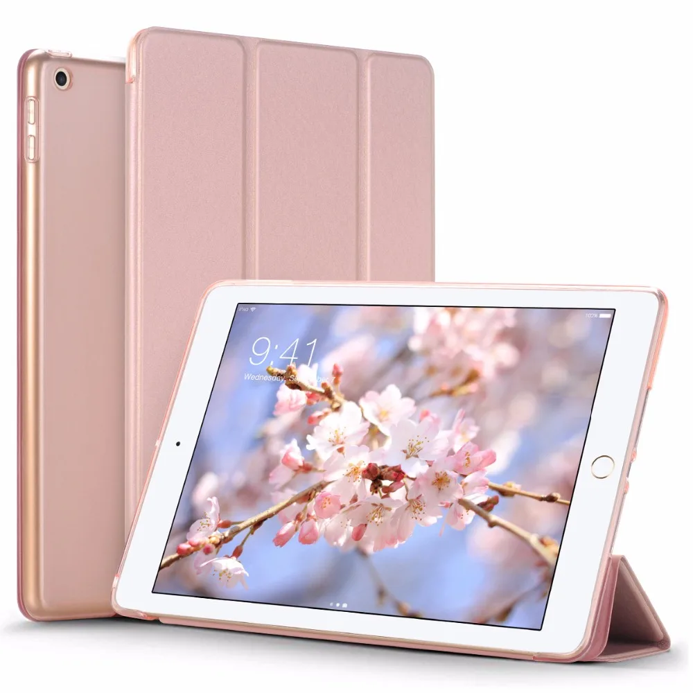 

for iPad 9.7" 2017/2018 Case Slim Lightweight Smart-Shell Stand Cover w/Translucent Frosted Back Protector Auto Sleep/Wake Up