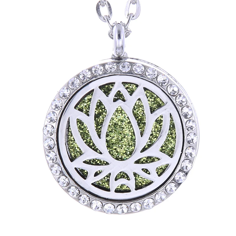 New Diffuser Necklace perfume open lockets Essential Oils Aroma Pendant Aromatherapy Necklaces with 10 pads | Украшения и