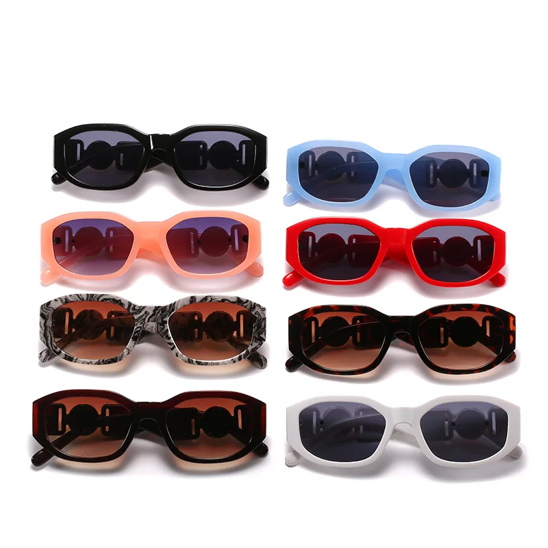 

The New Small Square Sunglasses European and American Trend,the Same Style of Polygonal Glasses Personalized Pattern Sunglasses