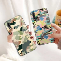 camouflage pattern camo military army phone case tempered glass for huawei p30 p20 p10 lite honor 7a 8x 9 10 mate 20 pro
