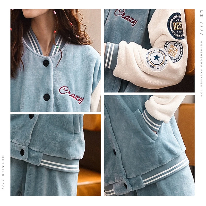 2020 фланелевые пижамы для пар женские зимние утолщенная теплая удобная домашняя