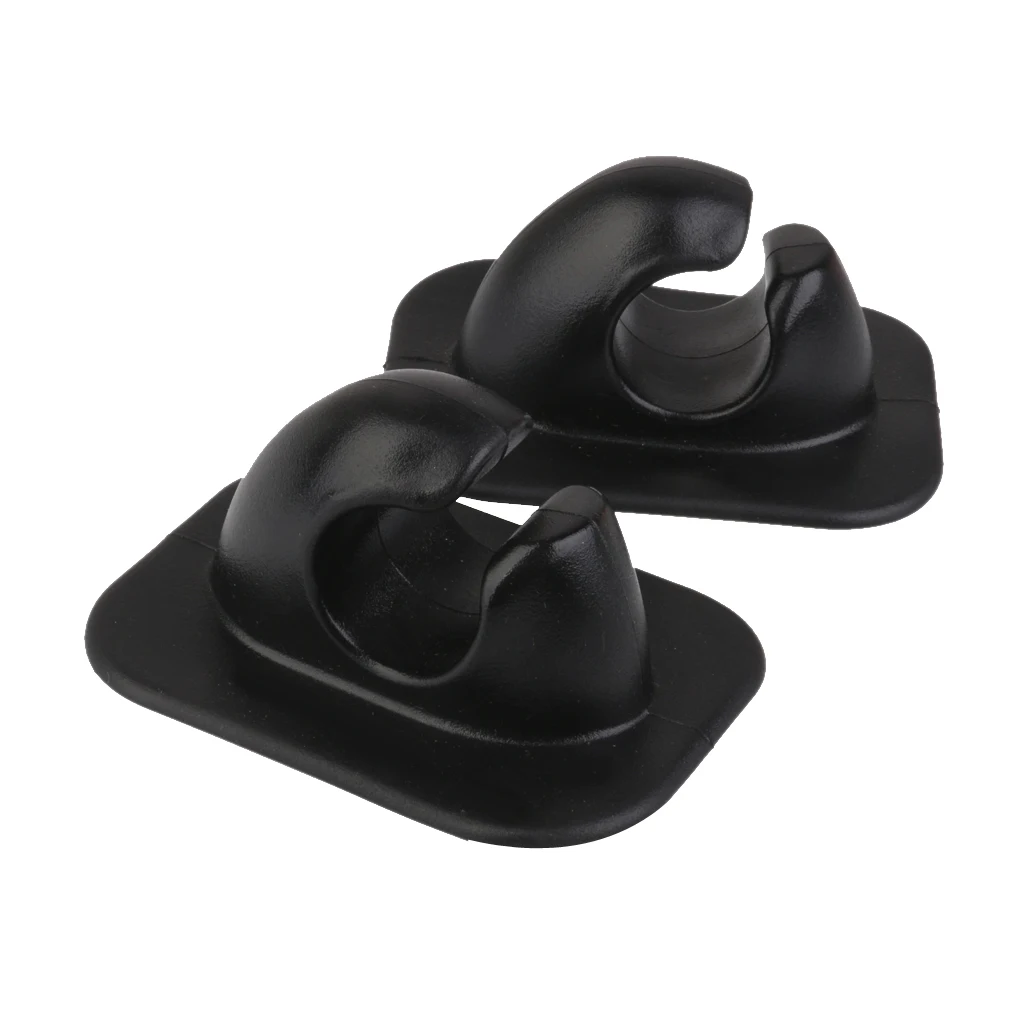 

PVC Paddle Hook Holder for Fishing Boat Kayaks 2 Pieces Black