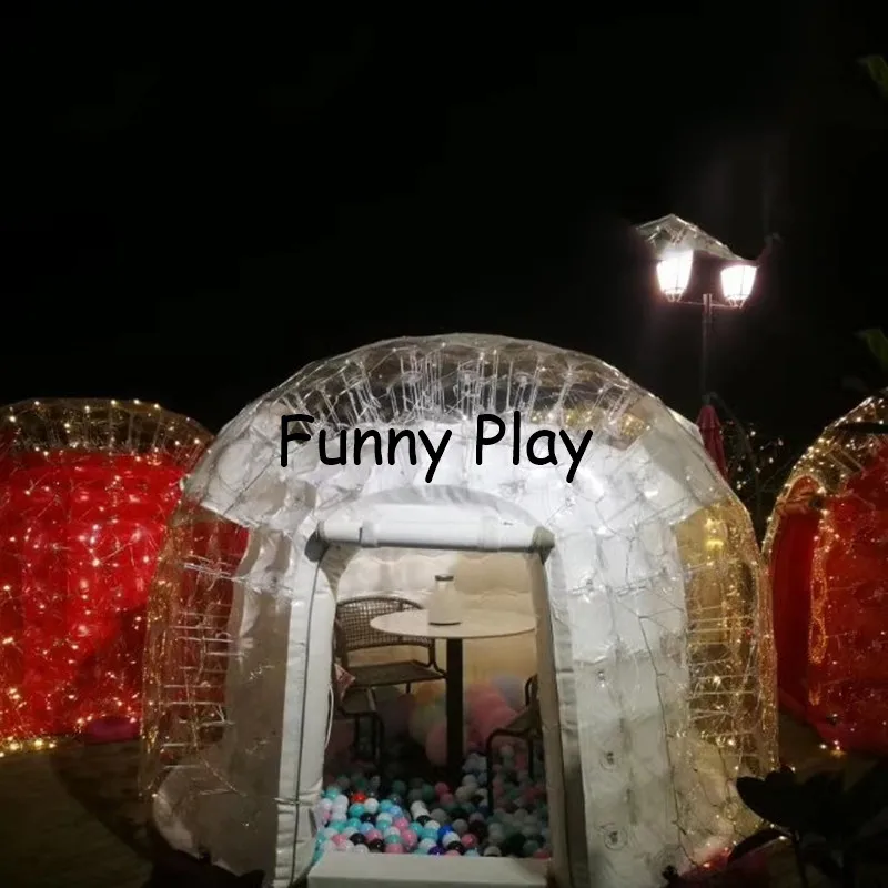 Надувной надувной купольный тент уличный прозрачный и белый рекламные надувные