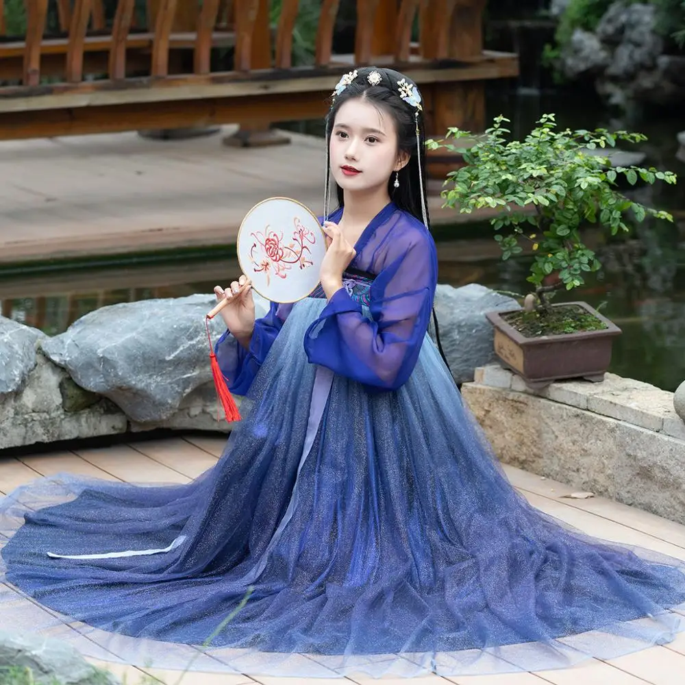 Сказочные платья принцессы женский костюм для китайского народного танца