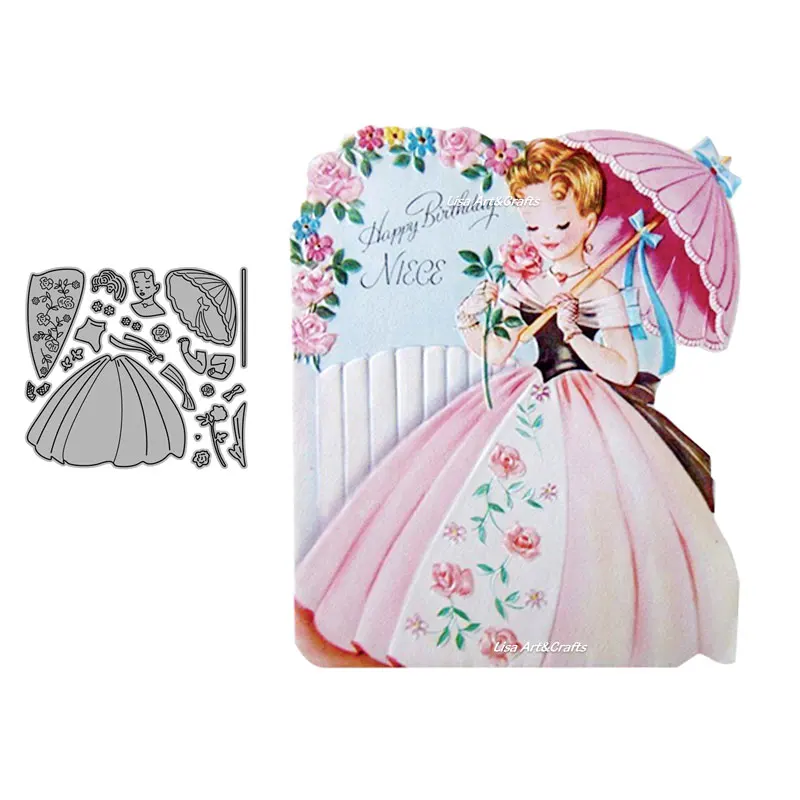 

2020 New Girl Cutting Dies Craft Dies Stencil for DIY Scrapbooking Card Making Decorative Embossing Metal Carbon Steel Mould