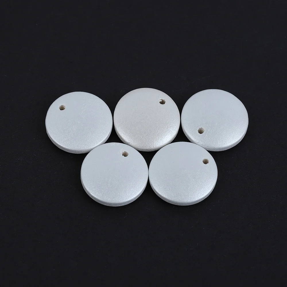 

50pcs 15mm Natural Wood Round Wooden Beads Charms Gold Color Bead For Jewelry Making Necklace Earrings Accessories DIY Handmade