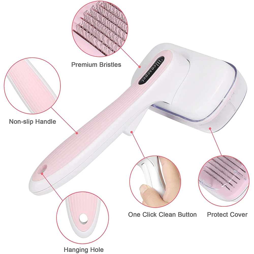 Щетка для собак и кошек щетка самоочистки ломтиков щетки груминга домашних