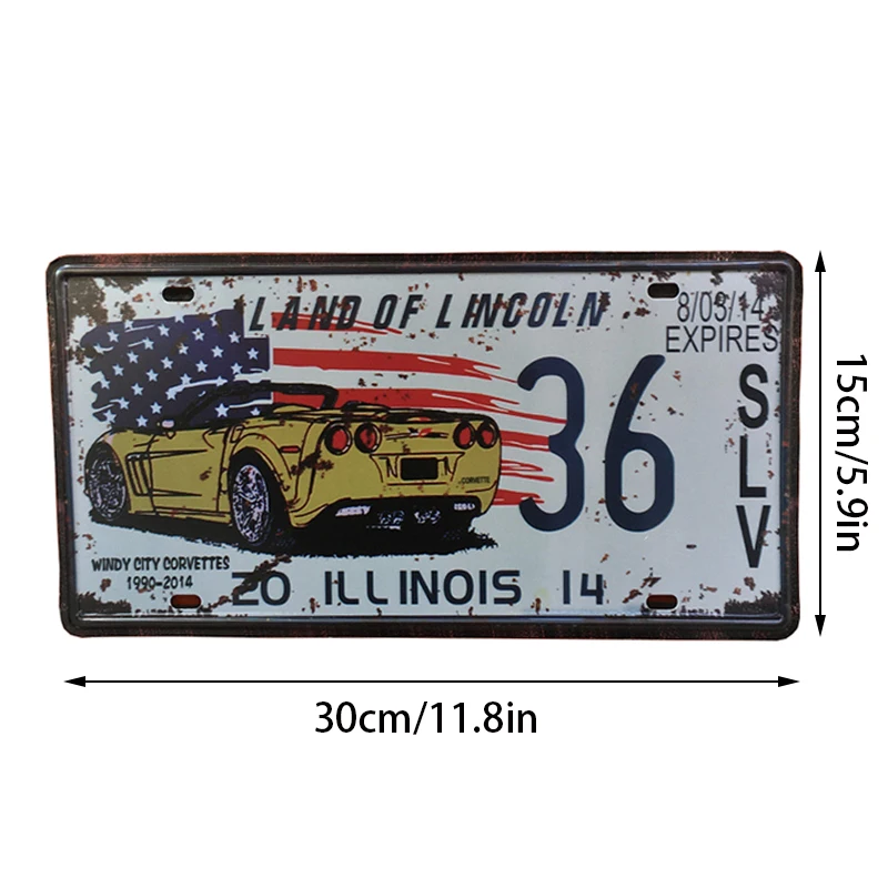 Новый американский металлический номерной знак для автомобиля винтажный Декор