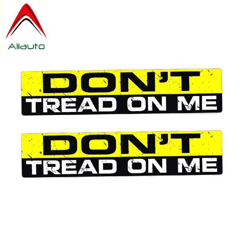 

Aliauto 2 X Warning Car Sticker Personality Don't Tread on Me Decal Accessories PVC for Motorcycles Automobile,15cm*3cm