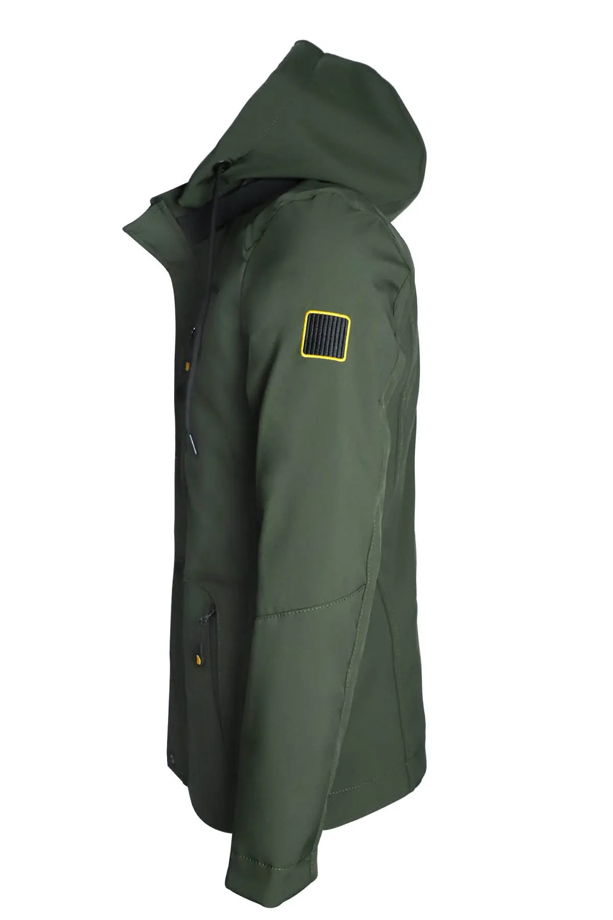 

GAVAZZ MEN SOFTSHELL WATER AND WIND PROOF INSIDE FURRY HOODED COAT